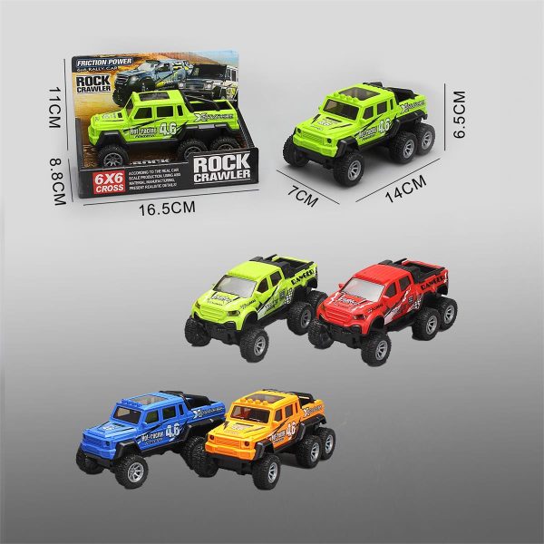 Rock Crawler Friction Pick Up Truck – 6″ x 6″