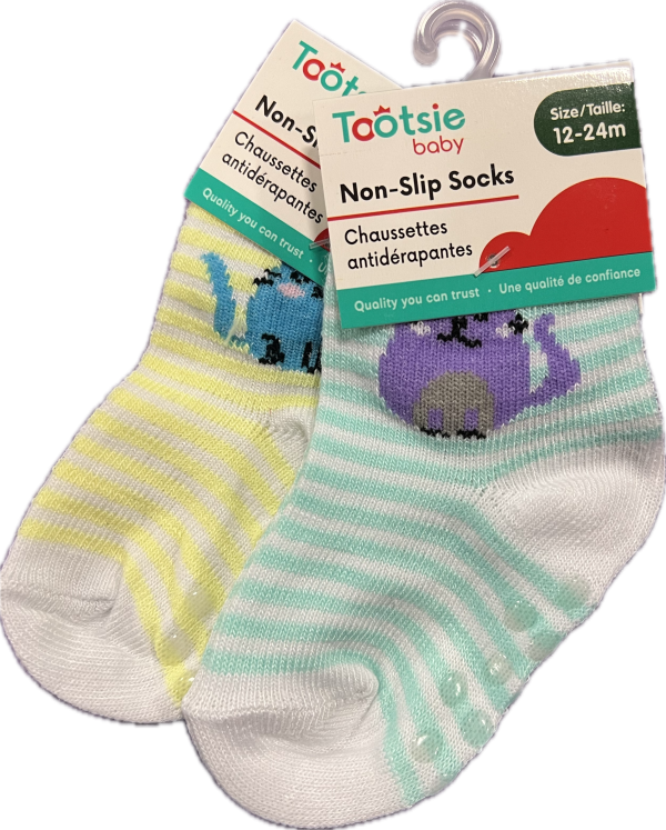 Toostsie Baby Kitty Non-Slip Socks ~ 12-24 months