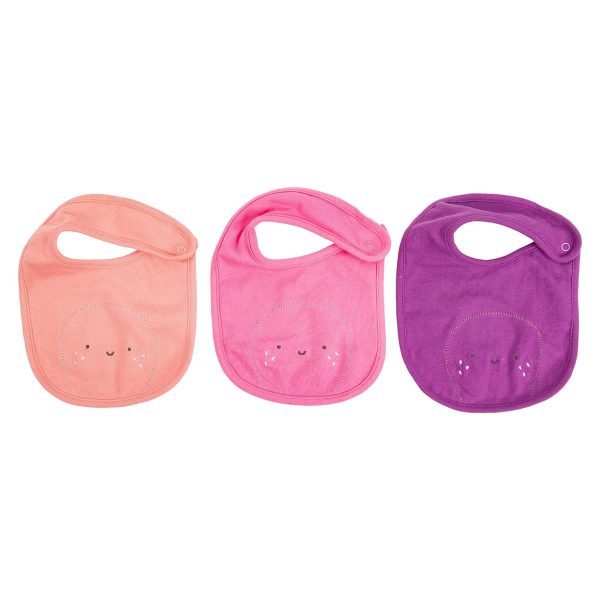 Tootsie Baby Girl Bibs ~ 3 per pack