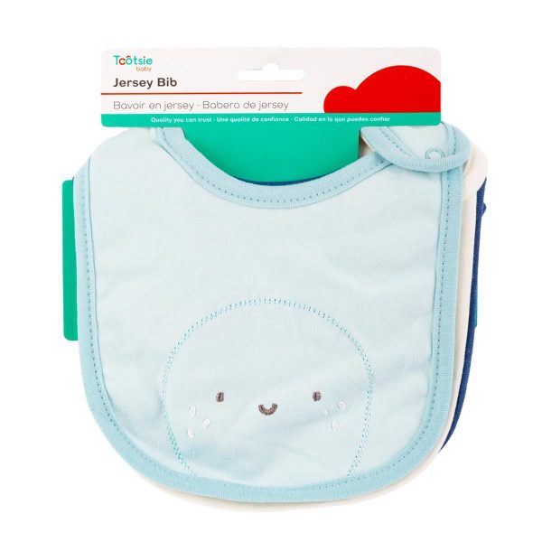 Tootsie Baby Boy Bibs ~ 3 per pack