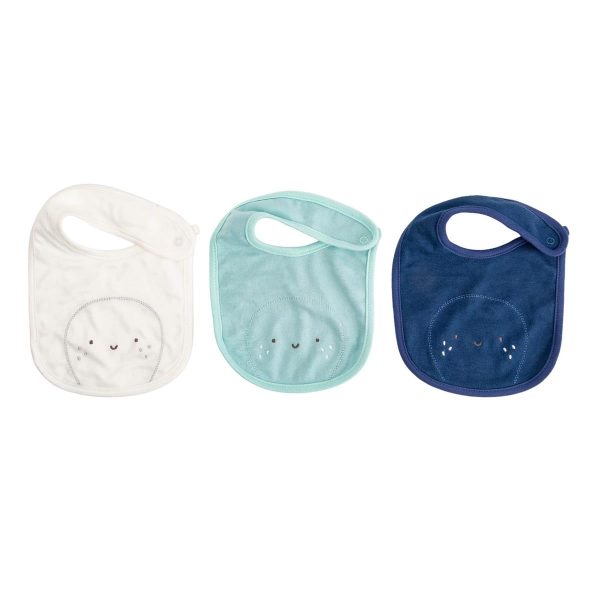 Tootsie Baby Boy Bibs ~ 3 per pack