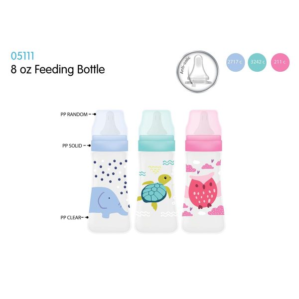 Tootsie Baby 8oz Printed Feeding Bottle