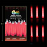 Neon Glo 4″ Glow Sticks with Lanyards – RED ~ 12 per pack