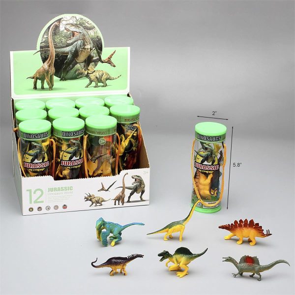 Dinosaur Figures in Tube ~ 6 per pack