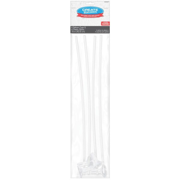 Amscan Balloon Stick & Cups ~ 4 per pack