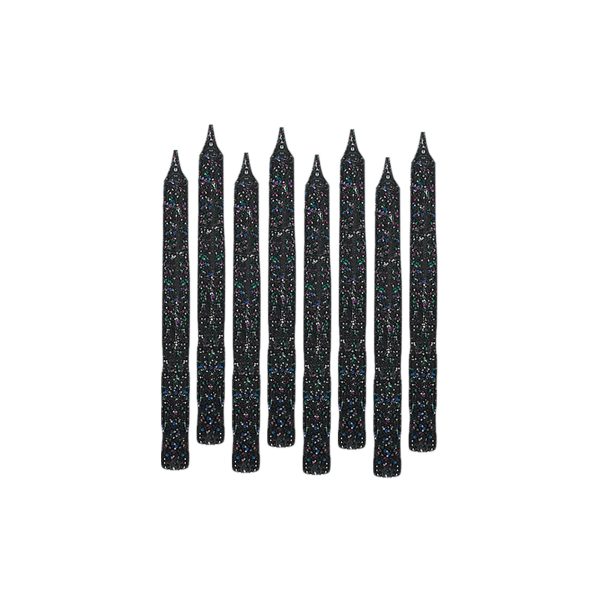 Birthday Candle – Large Black Glitter Spiral ~ 24 per pack