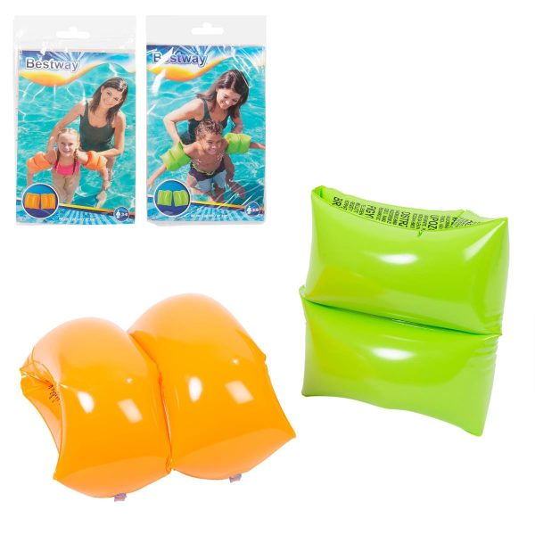 Bestway Inflatable Swim Arm Bands – 2 Chambers – 8″ x 8″ ~ Solid Color {32005}