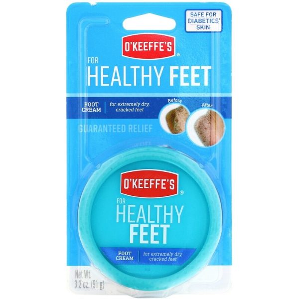 O’Keeffe’s Healthy Feet – 3.4oz Jar Carded ~ 6 per display