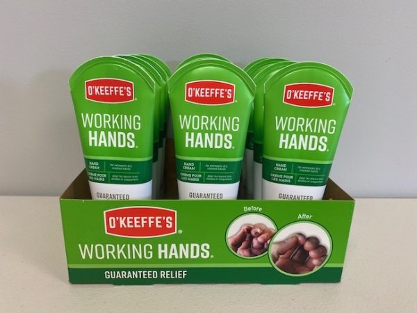 O’Keeffe’s Working Hands – 3oz Tube ~ 12 per counter display
