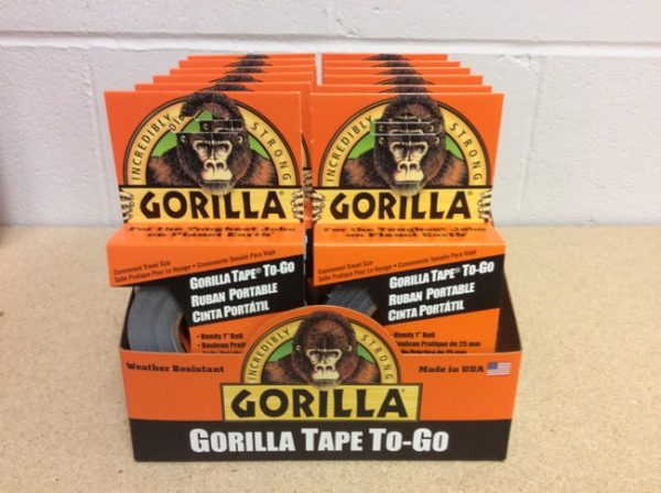 Gorilla Tape To-Go ~ 1″ x 30′ ~ Handy Pack