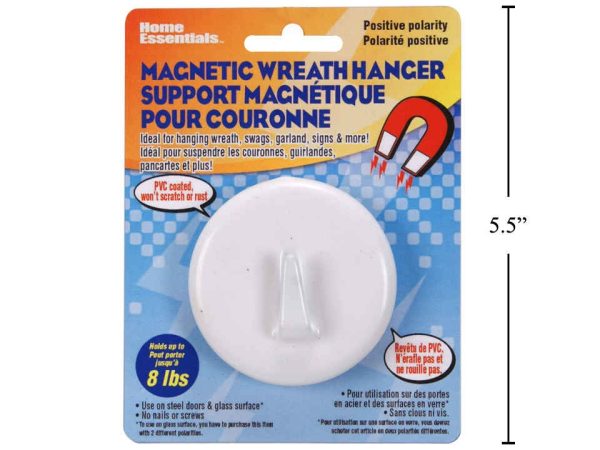 Magnetic Wreath Hanger w/White PVC Coating
