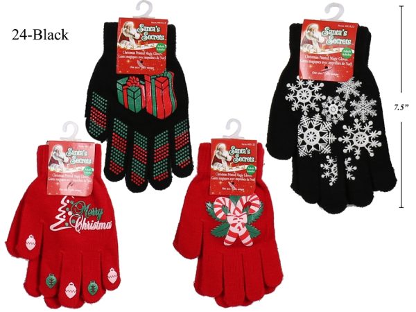 Christmas Adult Printed Magic Gloves