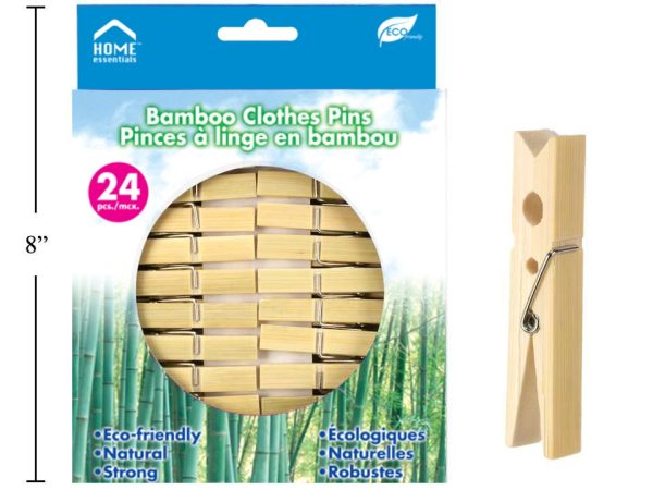Bamboo Clothes Pins ~ 24 per pack