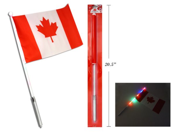 Canada Flag w/LED Light-Up stick