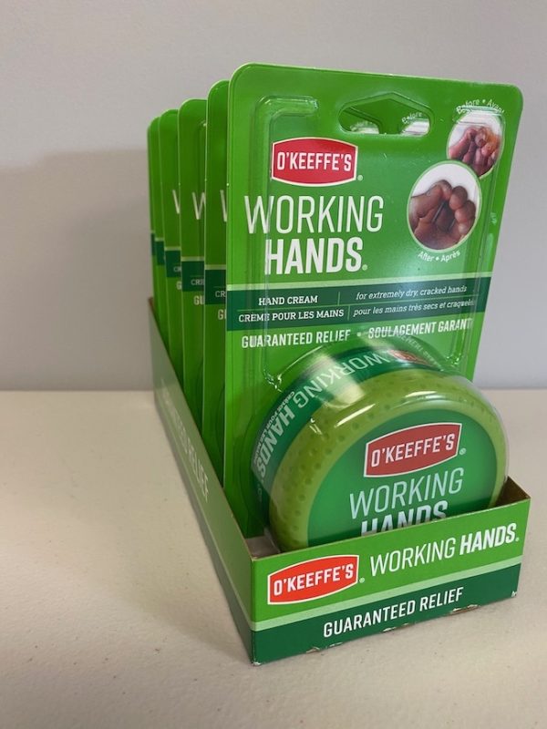 O’Keeffe’s Working Hands – 3.4oz Jar Carded ~ 6 per counter display