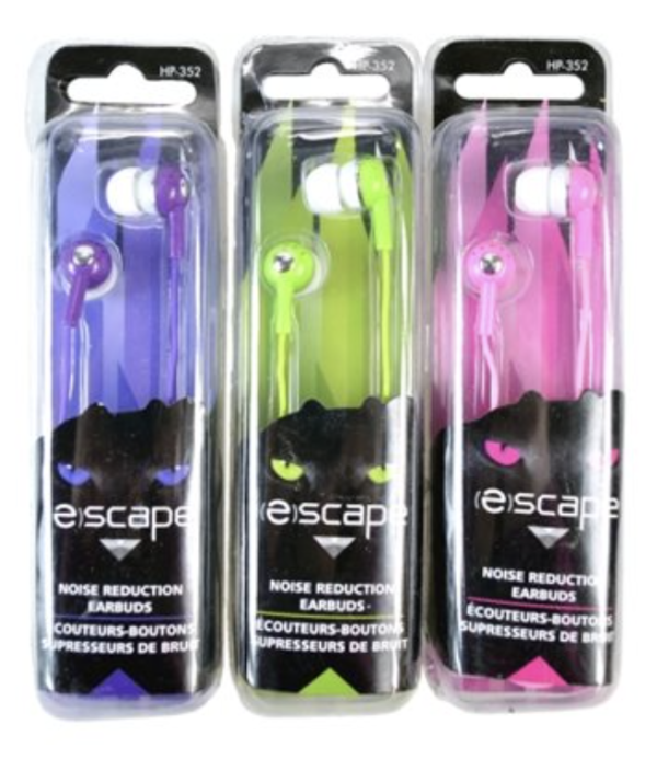 Noise Reduction Earbuds ~ 3 assorted colors