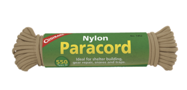 Coghlans’ Nylon Paracord 50′ ~ Tan