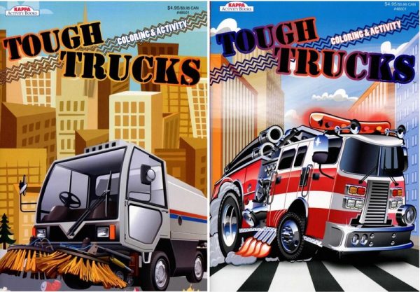 Tough Trucks Coloring & Activity Book