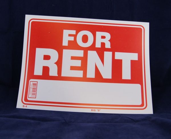 PVC Sign – 9″ x 12″ ~ For Rent