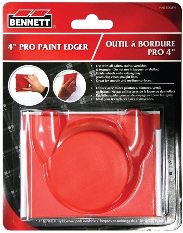 Bennett 4″ Pro Paint Edger w/Spacer Wheels & Round Handle