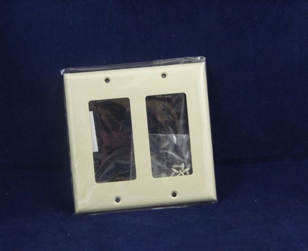 Decorative Double Switch/Outlet Cover ~ Ivory