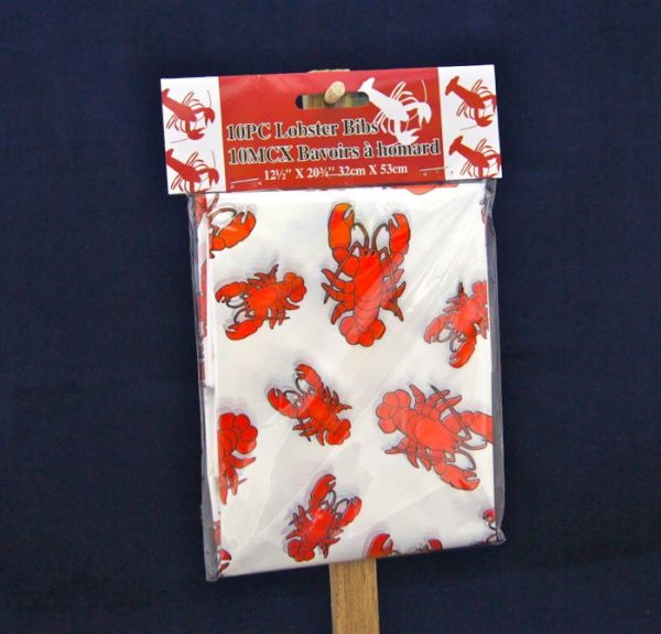 Plastic Lobster Bibs ~ 8 per pack