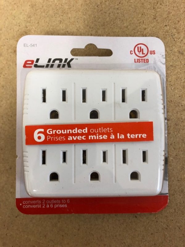 2 to 6 Grounded Outlet Adaptor