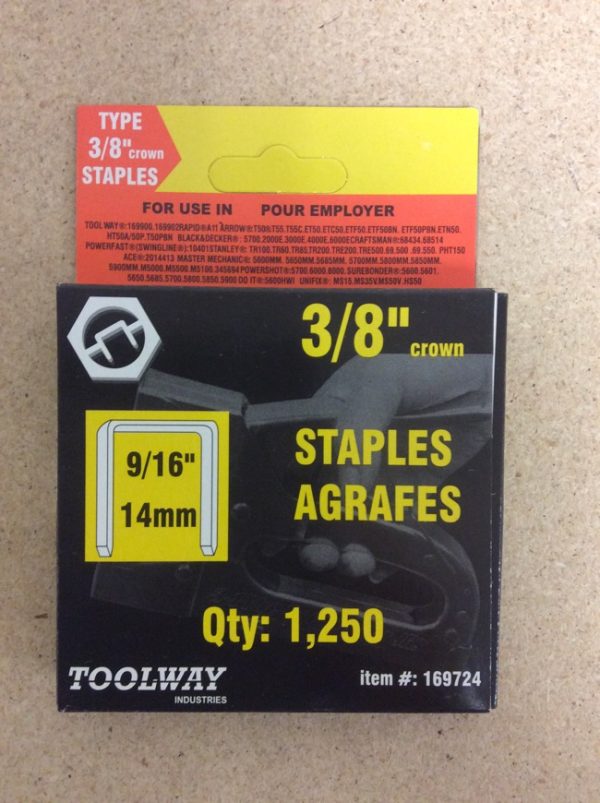 Toolway T-50 Staples ~ 9/16″ / 14 mm