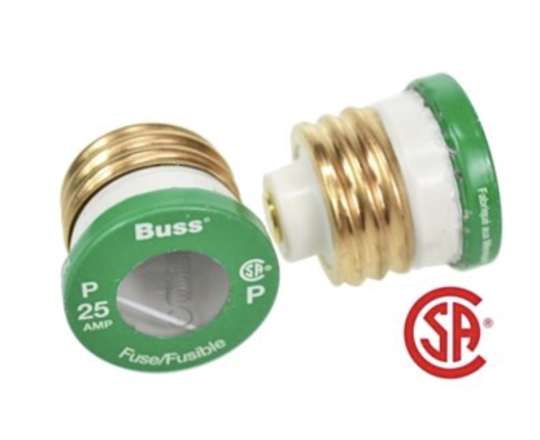 Glass Plug Fuse – 2 per pack ~ 25AMP