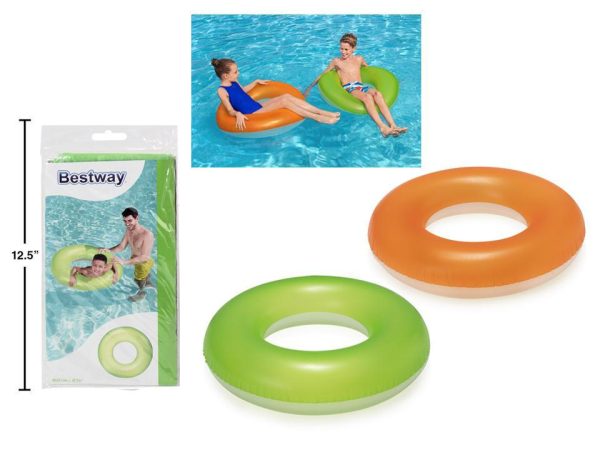 30″ Inflatable Frosted Neon Swim Ring {36024}