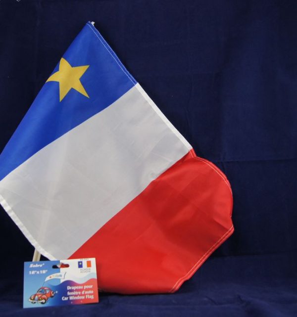 Acadian Flag for Car Windows ~ 12″ x 18″