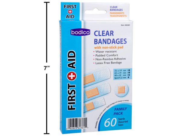Clear Bandages ~ 60 per pack