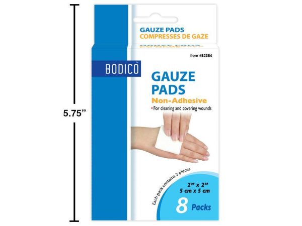 Bodico Gauze Pads – 2″ x 2″ ~ 8 per pack