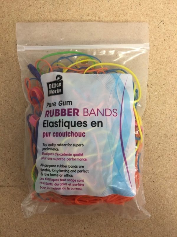 Rubber Bands – Assorted Colors & Sizes ~ 1/4lb bag