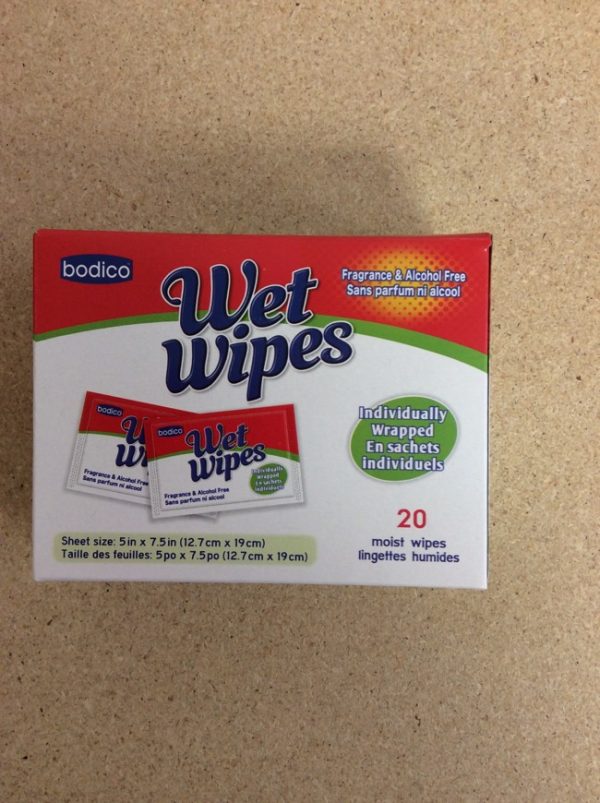 Wet Wipes – Moist Towelettes ~ 20 individual packages
