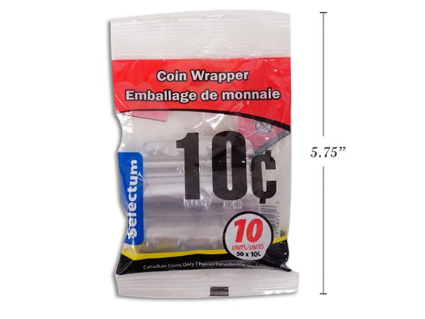 Plastic Coin Wrappers – 10 Cent ~ 10 per bag