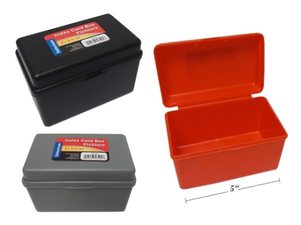 Plastic File Box for 3″ x 5″ Index Cards