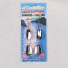 Lucky Strike Double Indiana Blade Spinners - 2 per card ~ Size 2 - NICKEL-7960