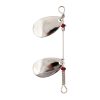 Lucky Strike Double Indiana Blade Spinners - 2 per card ~ Size 2 - NICKEL-0