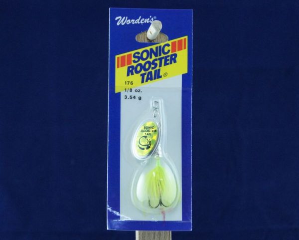 Sonic Rooster Tail – 1/8oz ~Silver Chartreuse Mylar