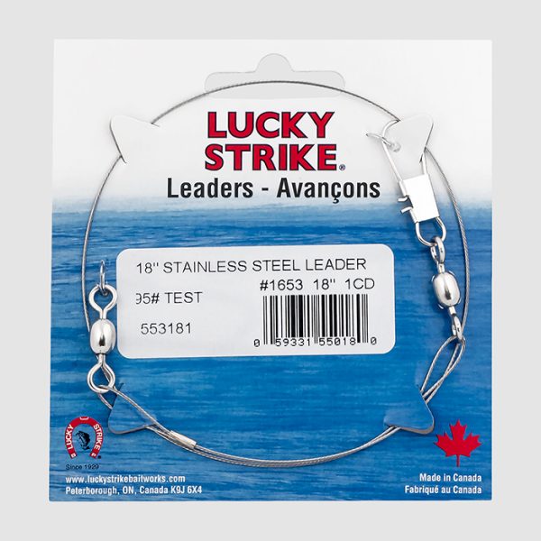 Lucky Strike Stainless Steel High Test Leaders ~ 18″