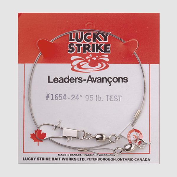 Lucky Strike Stainless Steel High Test Leaders ~ 24″
