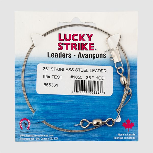 Lucky Strike Stainless Steel High Test Leaders ~ 36″