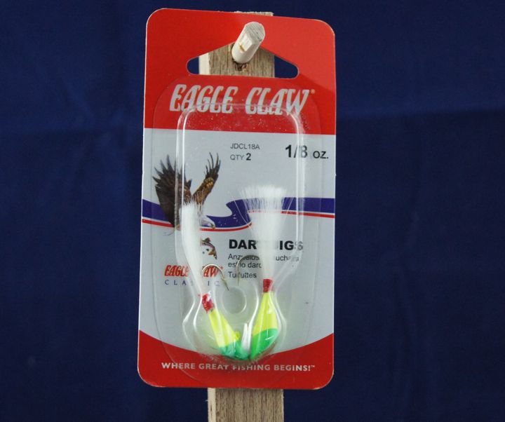 Eagle Claw Shad Darts - 1/8oz ~ Chartreuse / Lime - Mr FLY