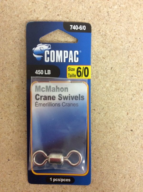 Compac Nickel Crane Swivels ~ 6/0