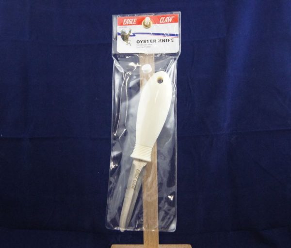 Eagle Claw Oyster Knife w/Soft White Grip Handle & 3-3/4″ Blade