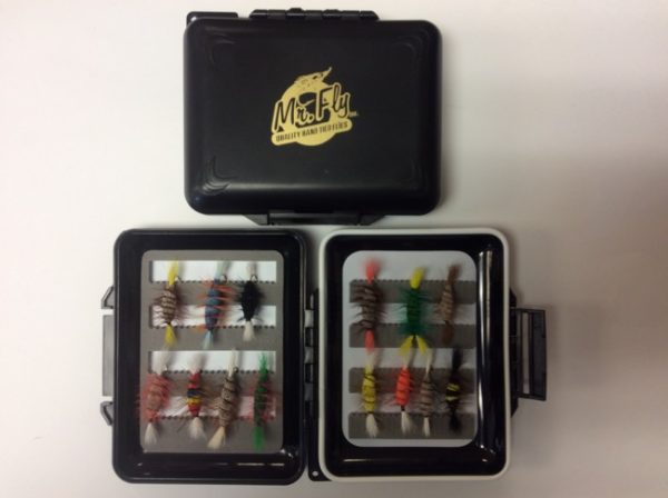 Mr Fly Waterproof & Floatable Fly Box w/ 14 Salmon Bombers