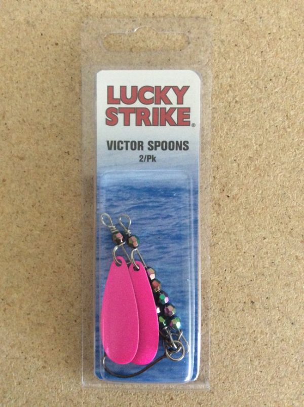 Lucky Strike Victor Spoon 1-1/2″ Pink ~ 2 per pack