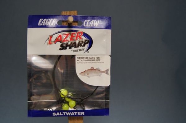 Eagle Claw Striped Bass Rig w/Beads ~ Chartreuse