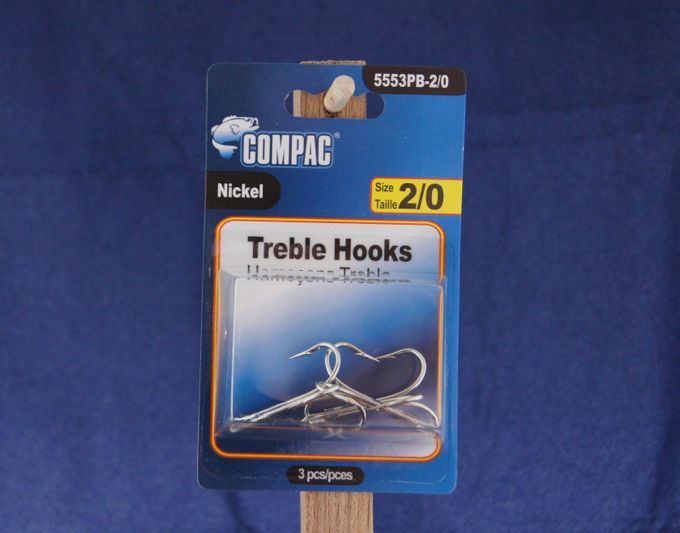 Nickel Treble Hooks - Size 10/0 ~ 100 per box - Mr FLY